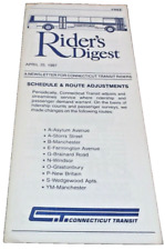 APRIL 1987 CONNECTICUT TRANSIT RIDER'S DIGEST NEWSLETTER picture