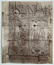 KARNAK TEMPLE OF THUTMOSE III BAS RELIEF HIEROGLYPHICS LUXOR EGYPT ANTIQUE PHOTO picture