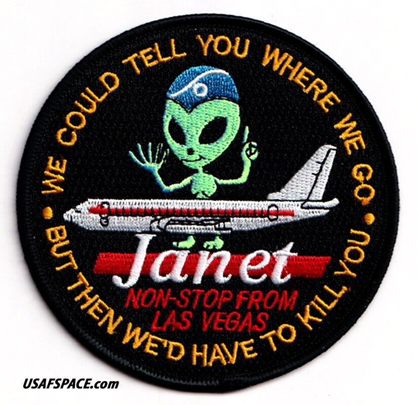 USAF-JANET AIRLINES -LAS VEGAS BLACK PROJECTS-AREA 51-CLASSIFIED PROGRAMS PATCH