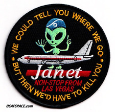 USAF-JANET AIRLINES -LAS VEGAS BLACK PROJECTS-AREA 51-CLASSIFIED PROGRAMS PATCH picture