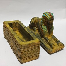 Vintage Egyptian Sphinx box handmade pharaoh statue ancient unique collectible picture