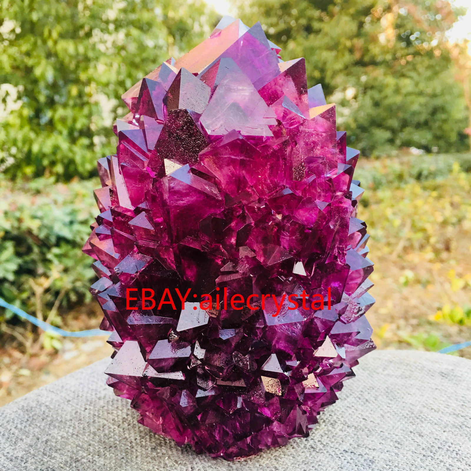 1kg+ Purple Alunite crystallization crystal cluster specimen point obelisk 1pc