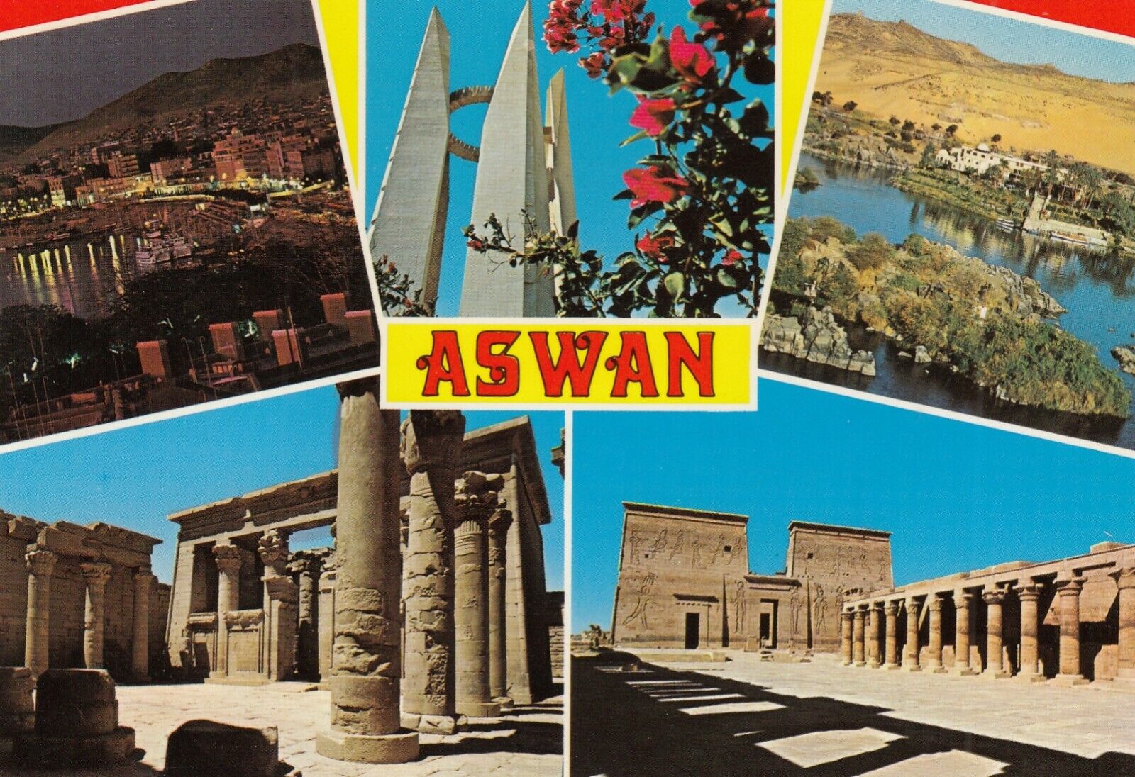 Chrome Postcard   INTERNATIONAL TRAVEL  ASWAN   EGYPT   UNPOSTED CHROME 4x6