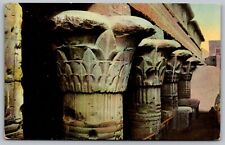 Egypt Temple Esna Historical Columns Northeastern Africa Vintage UNP Postcard picture