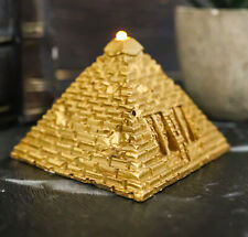 Small Golden Egyptian Giza Golden Pyramid Desk Ornament Figurine With LED Light picture