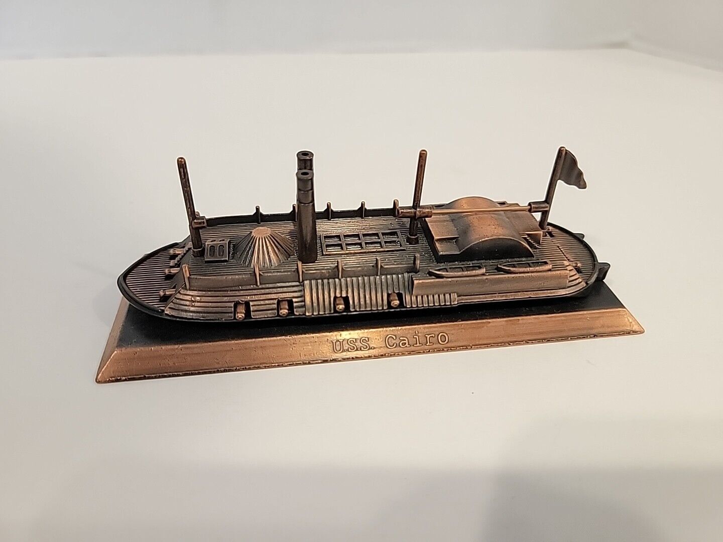Vintage American Civil War Boxed USS Cairo Metal Ship Wargame ACW Usable Model