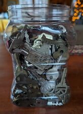Vintage of Hundreds of Various Shapes Size Keys in Jar Arts Crafts Projects Etc. picture
