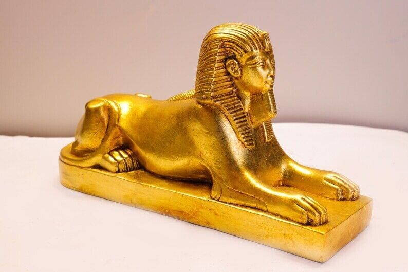 The Golden Ancient Sphinx in Giza - sphinx statue - Pharaonic Antiques