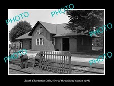 South Charleston Ohio The Railroad Station c1913 Old Large Historic Photo picture