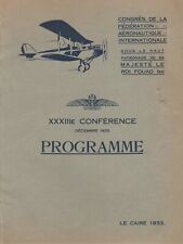 EGYPT V.Rare Programme Book INTERNATIONAL AERONAUTICAL' CONGRESS Cairo 1933 picture