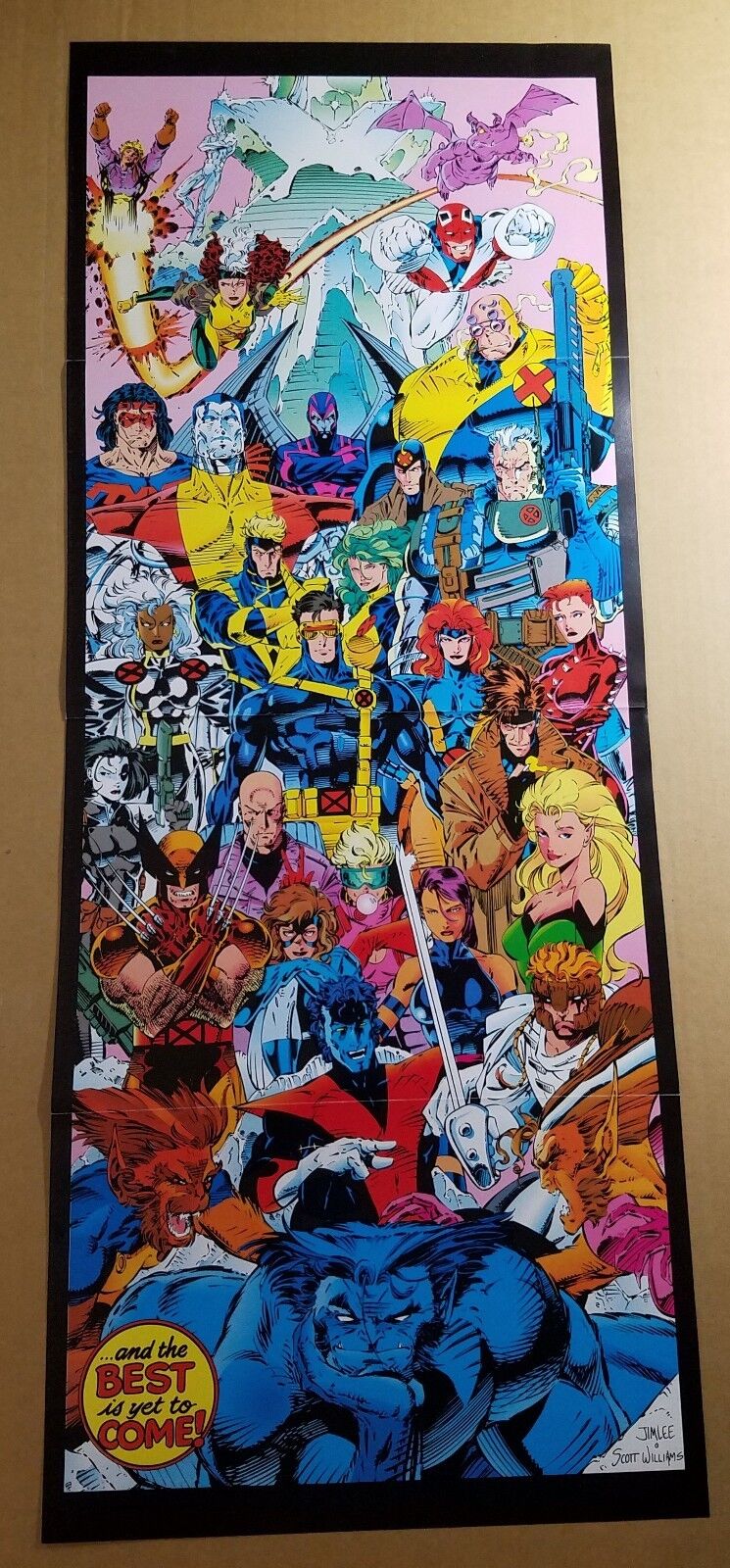 X-Men Wolverine Gambit Rogue Psylocke Storm Cable Marvel Comic Poster by Jim Lee
