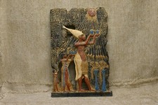 Akhenaten Family Relief Egyptian Mural Replica, Tell el-Amarna Art picture