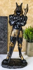 Muscular Dark Anubis Statue Egyptian Deity of Afterlife and Mummification 11