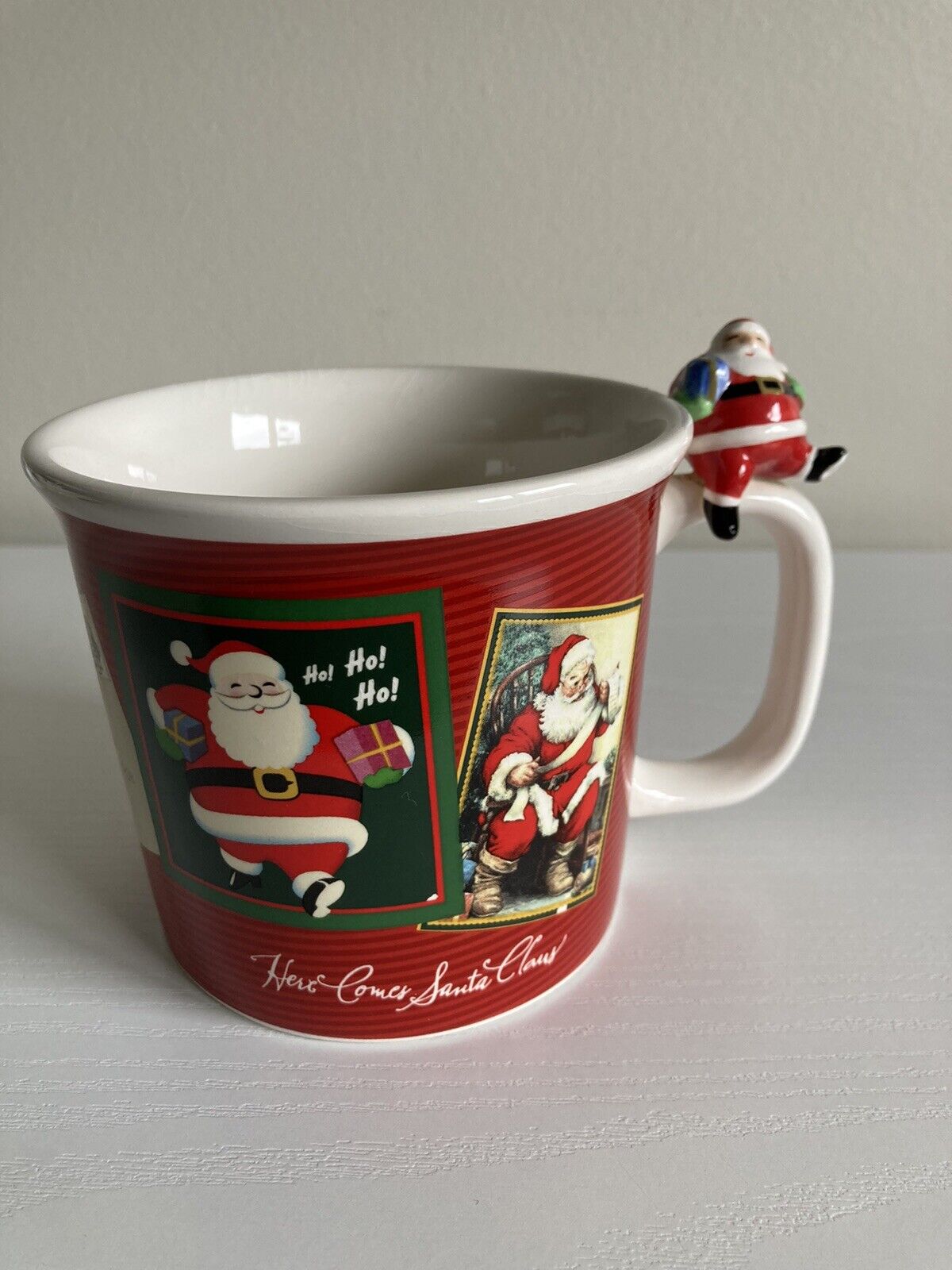 Bath And Body Works Here Comes Santa Claus Ceramic Coffee Mug Christmas/3d Santa
