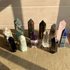 12pc A lot natural quartz crystal obelisk wand point healing send randomly picture