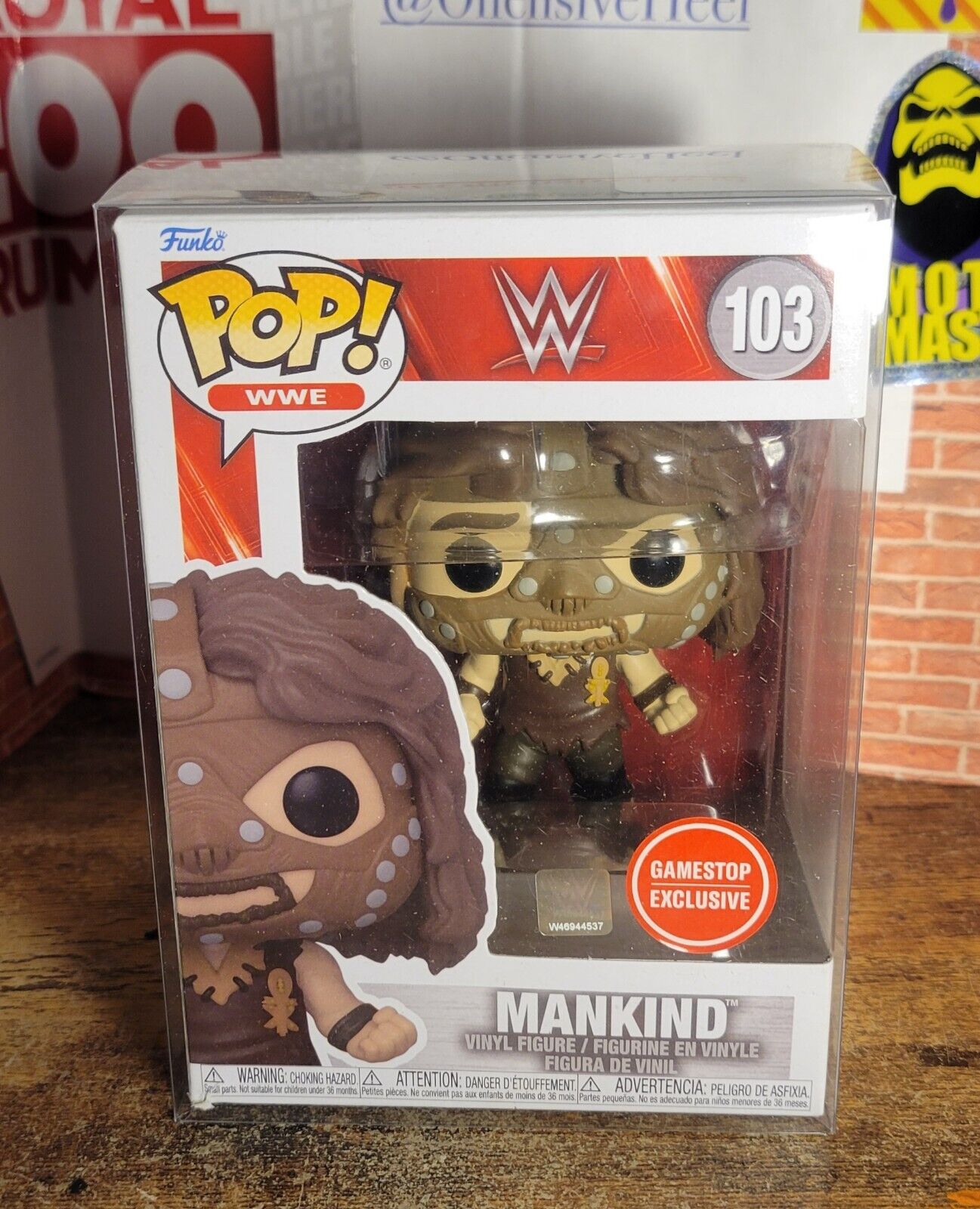 Funko Pop WWE Mankind 103 GameStop Exclusive W/ Soft Protector 2021