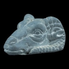 Unique Ancient Egyptian Antiques God Khnum Head Rare Statue Pharaonic BC picture