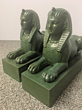 ANTIQUE BRADLEY AND HUBBARD BRONZE PAIR SPHINX BOOKENDS HEAVY picture