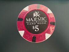 Majestic Card Room $5 clay poker chips - 25 per pack picture