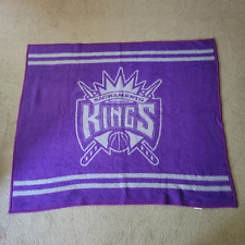 Biederlack Sacramento Kings Throw Blanket Purple Made In USA 57x48 Vintage picture