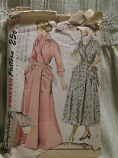 Vintage 40s/50s Simplicity 3014 Sz 16 (34/28/37) Women's Housecoat/Brunch Coat picture