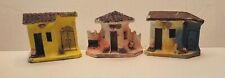 Vintage Plaster Miniature House  Set Christmas Under Tree Minarets picture