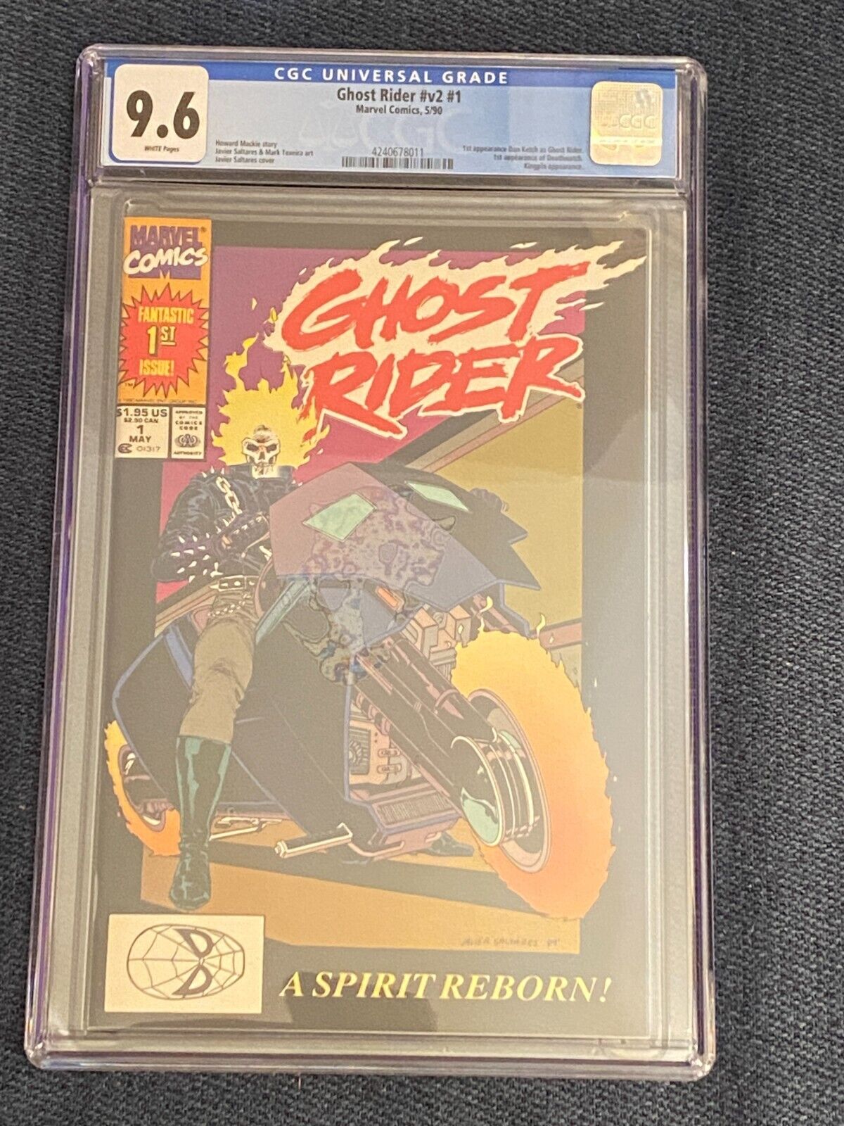 Ghost Rider #1  CGC 9.6 NM+ White Pages  1990