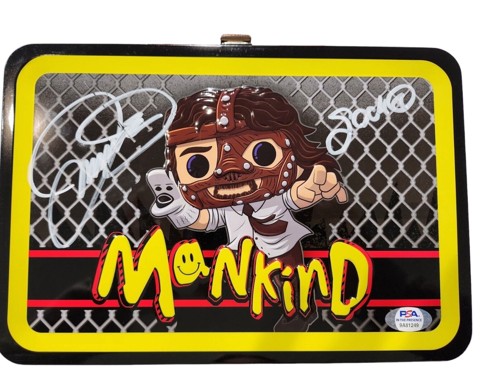Mankind Tin Lunch Box Singed By Mick Foley Game Stop Exclusive NO FUNKO PSA COA 