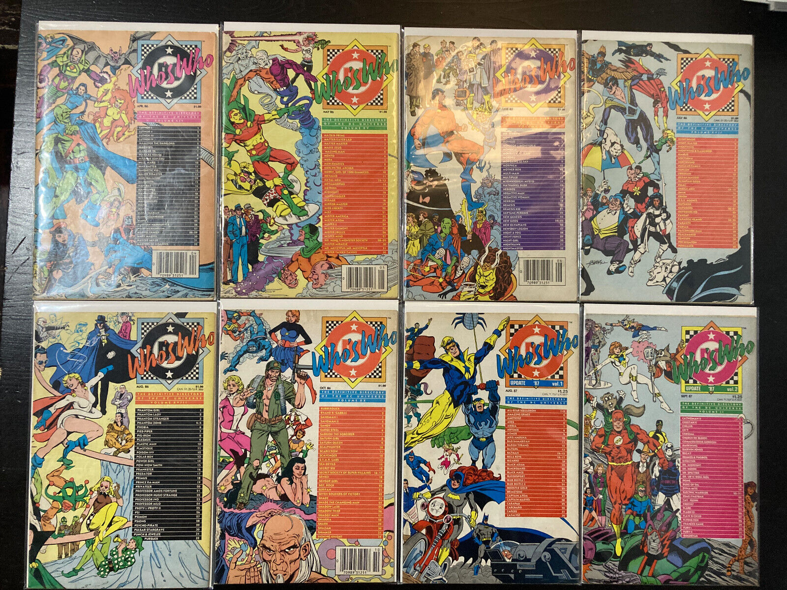 DC WHO'S WHO? LOT DEFINITIVE DIRECTORY OF THE DC UNIVERSE/UPDATE '87 SEE PICS