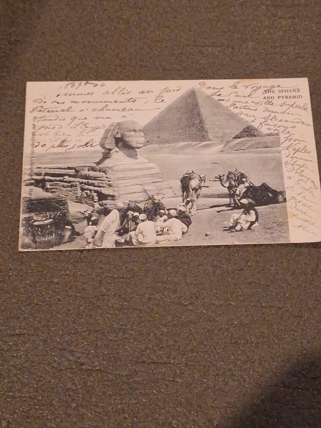 Cairo   Egypt   Pyramid & Sphynx     Postcard