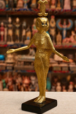 Golden Neith Statue goddess of war- creator-protection-Egyptian Antique Replica picture