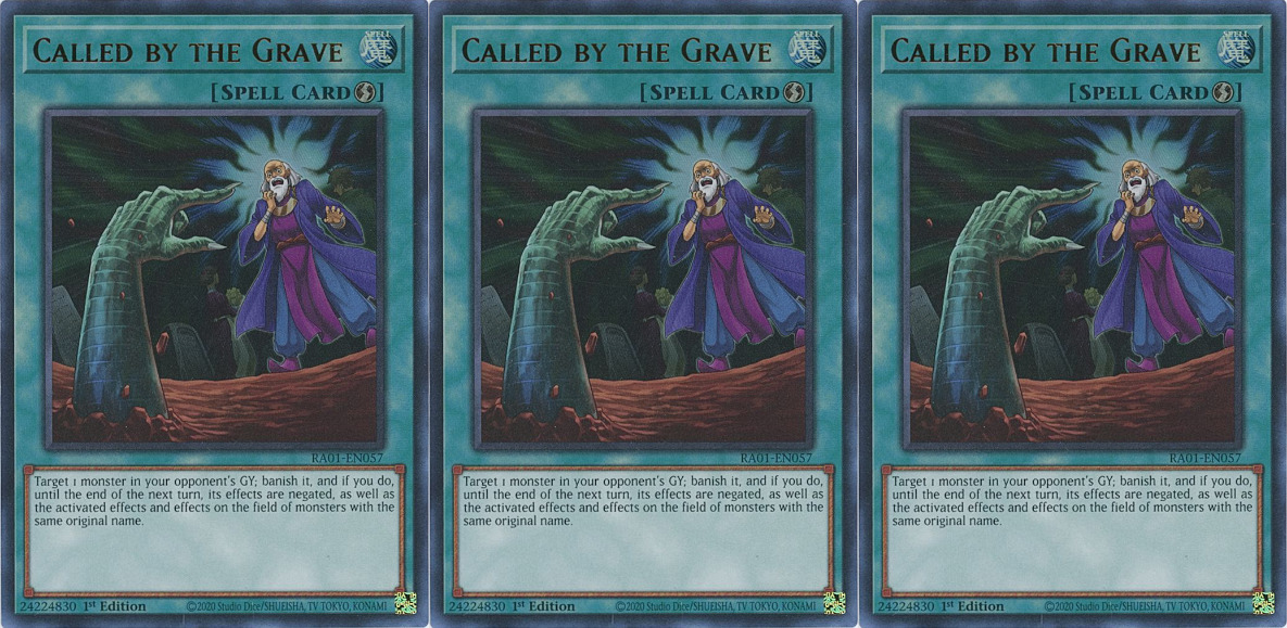***3X CALLED BY THE GRAVE*** RA01-EN057 ULTRA RARE NM YUGIOH