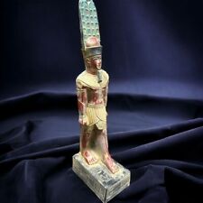 ANCIENT EGYPTIAN ANTIQUITIES Statue Amun Ra With Hieroglyphics God Air Rare BC picture