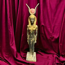 Egyptian Hathor Ancient Statue Bc Rare Antiques Pharaonic God of War Antique BC picture