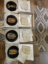 Osiris Porcelain Egyptian Plates w 22k gold paint 8.5” Spectacular Lot Of 4 picture