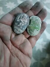 Ancient Egyptian Antiquities Egyptian 2 Scarab Beetle Khepri Luck Egyptian BC picture
