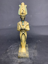 ANCIENT EGYPTIAN ANTIQUITIES Statue Of Osiris Lord the Dead Black Gold Rare BC picture