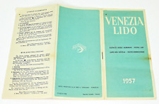 Vintage VENICE LIDO ITALY HOTEL LIST 1957 Venezia Lido ROOM RATES Small Map picture