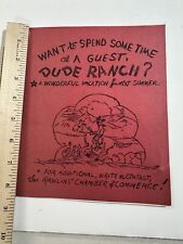 1950s Dude Ranch Directory Rawlins Wyoming  Illustrated Cover Cowboy Western picture